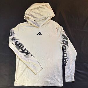 Adidas Tan Long Sleeve Hoodie Shirt